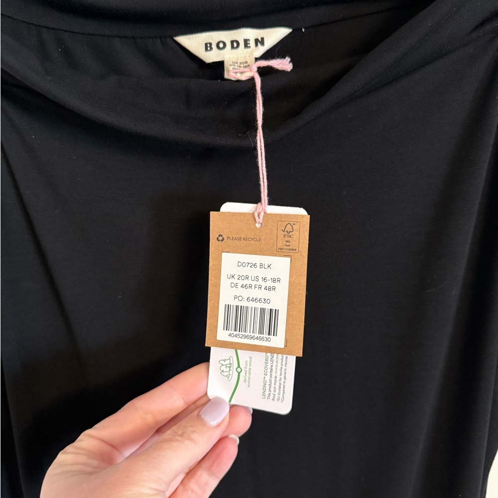 Boden Black Off-the-Shoulder Bodycon Dress - Picture 9 of 10